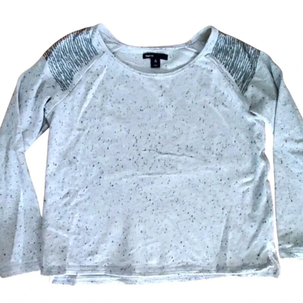 Gap Girls Grey Beaded‎ Shoulders Sweatshirt Size 12